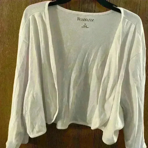 White shoulder cardigan 3/4 sleeve - Picture 5 of 5